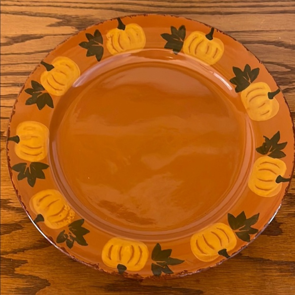 COOP CERAMICS TOSCANE ITALY Pumpkin Design  Plate